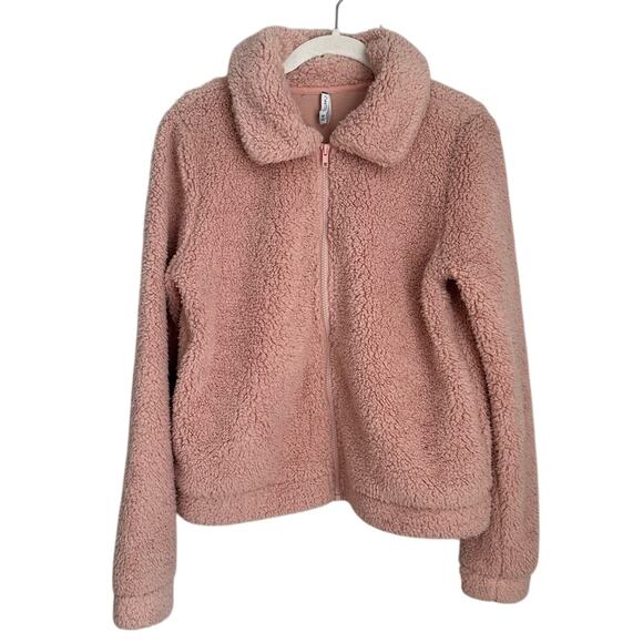 Z Supply Pink Shearling Teddy Jacket Women's XS - Picture 1 of 6